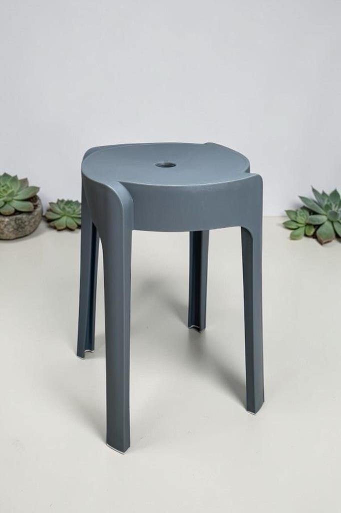 Premium Özel Üretim Plastik Tabure Antrasit