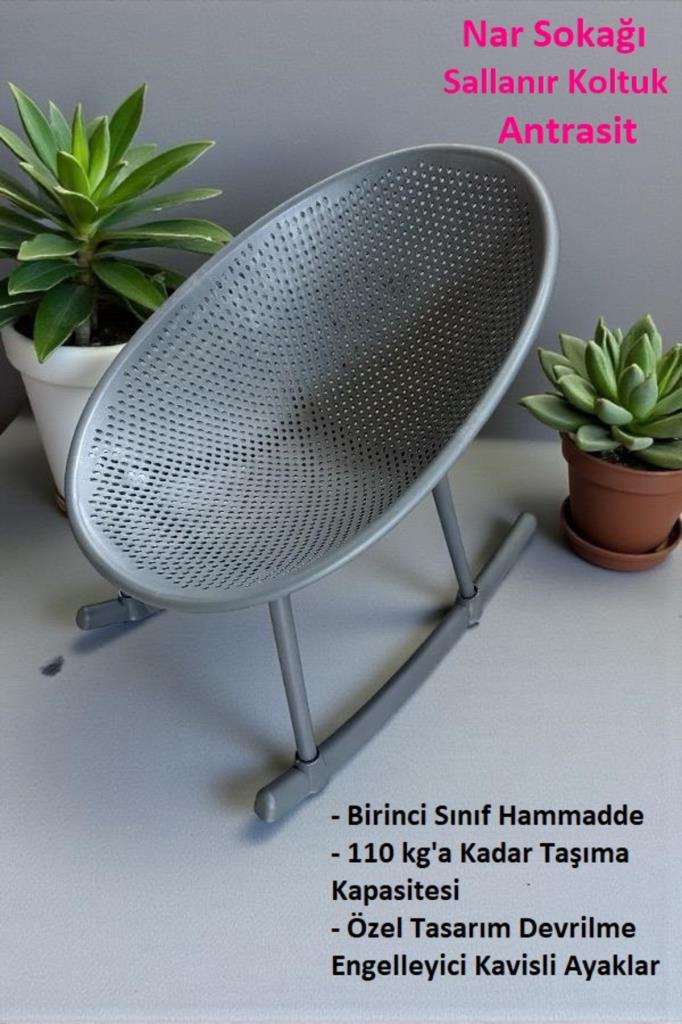 Sallanan Koltuk Özel Hava Almayı Sağlayan Puantiyeli Sallanır Koltuk Antrasit