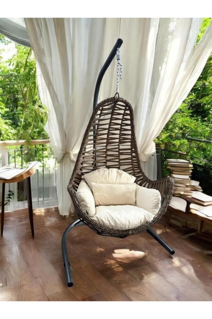 Zen Bahçe ve Balkon Salıncağı Tek Kişilik Kapiçino
