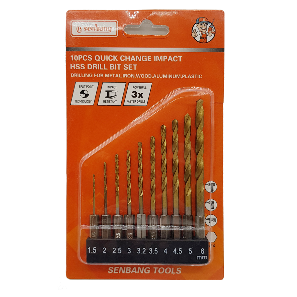 1/4'' Bits Saplı HSS Matkap Uçu Seti 10 Parça fiyatı