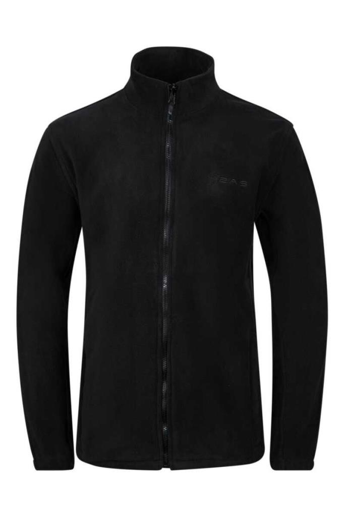 2AS SAKA Tam fermuarlı Erkek Polar Sweatshirt Siyah fiyatı