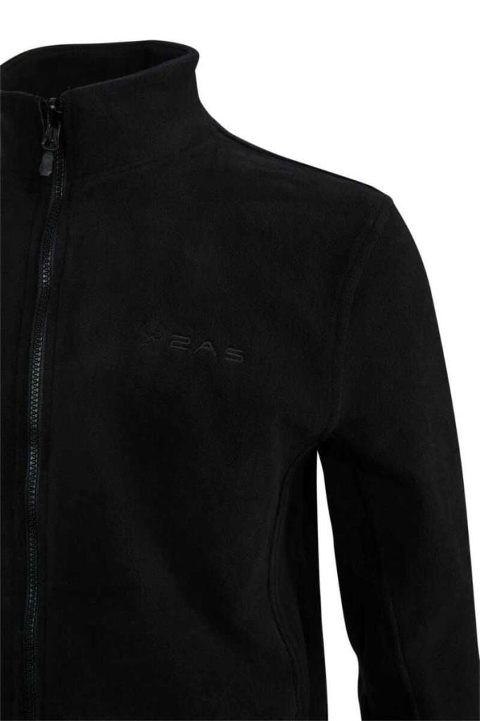 2AS SAKA Tam fermuarlı Erkek Polar Sweatshirt Siyah nereden bulurum