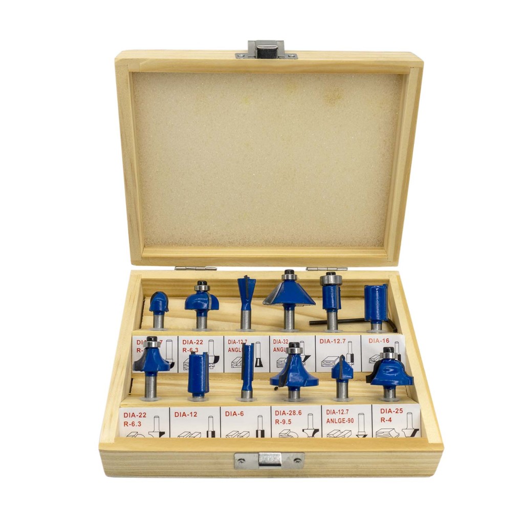 5010 Ahşap Freze Uç Seti Sap:8 mm (12 Parça) fiyatı