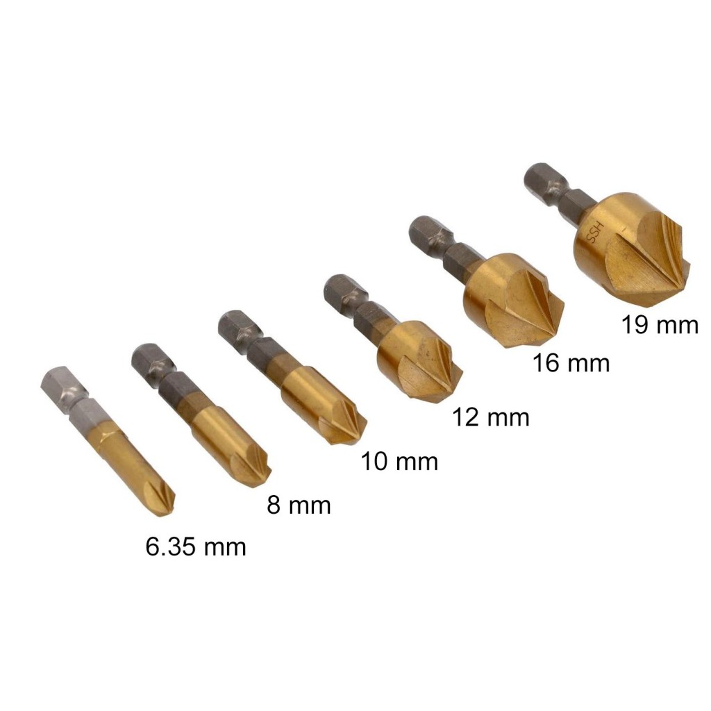 5296 Titanyum Kaplı Havşa Açma Uç Seti Bits Saplı 6 Parça nasıl kullanılır