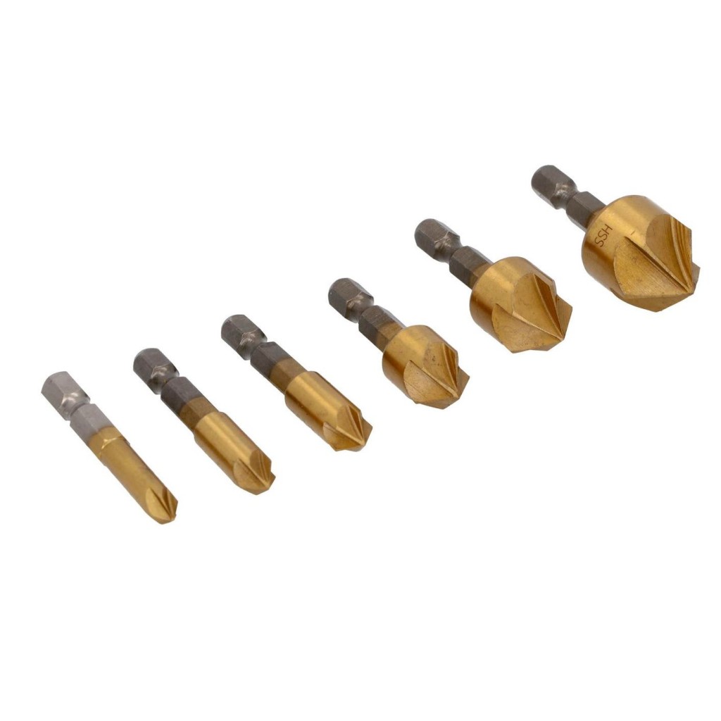 5296 Titanyum Kaplı Havşa Açma Uç Seti Bits Saplı 6 Parça fiyatı