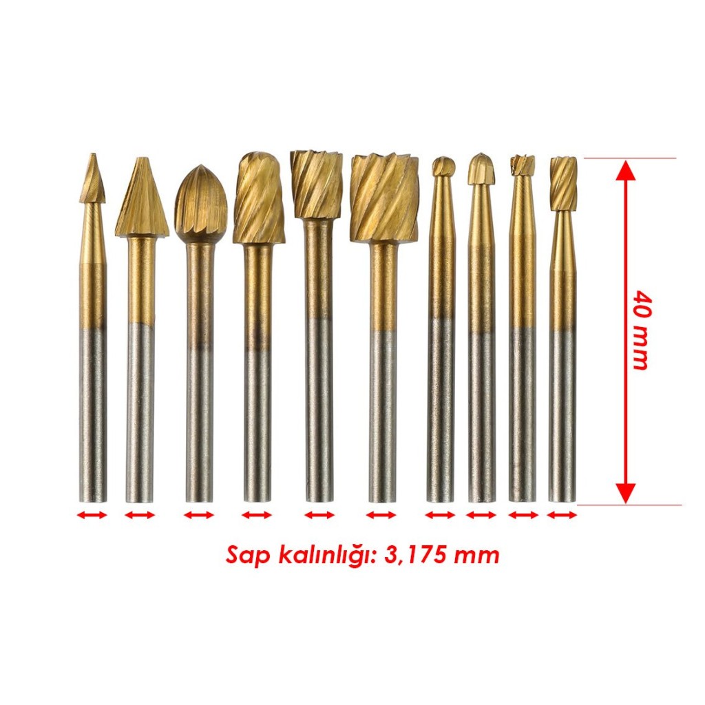 5323 Hobi Gravür Makinası Ahşap Oyma Freze Ucu Seti 10 Parça nasıl kullanılır