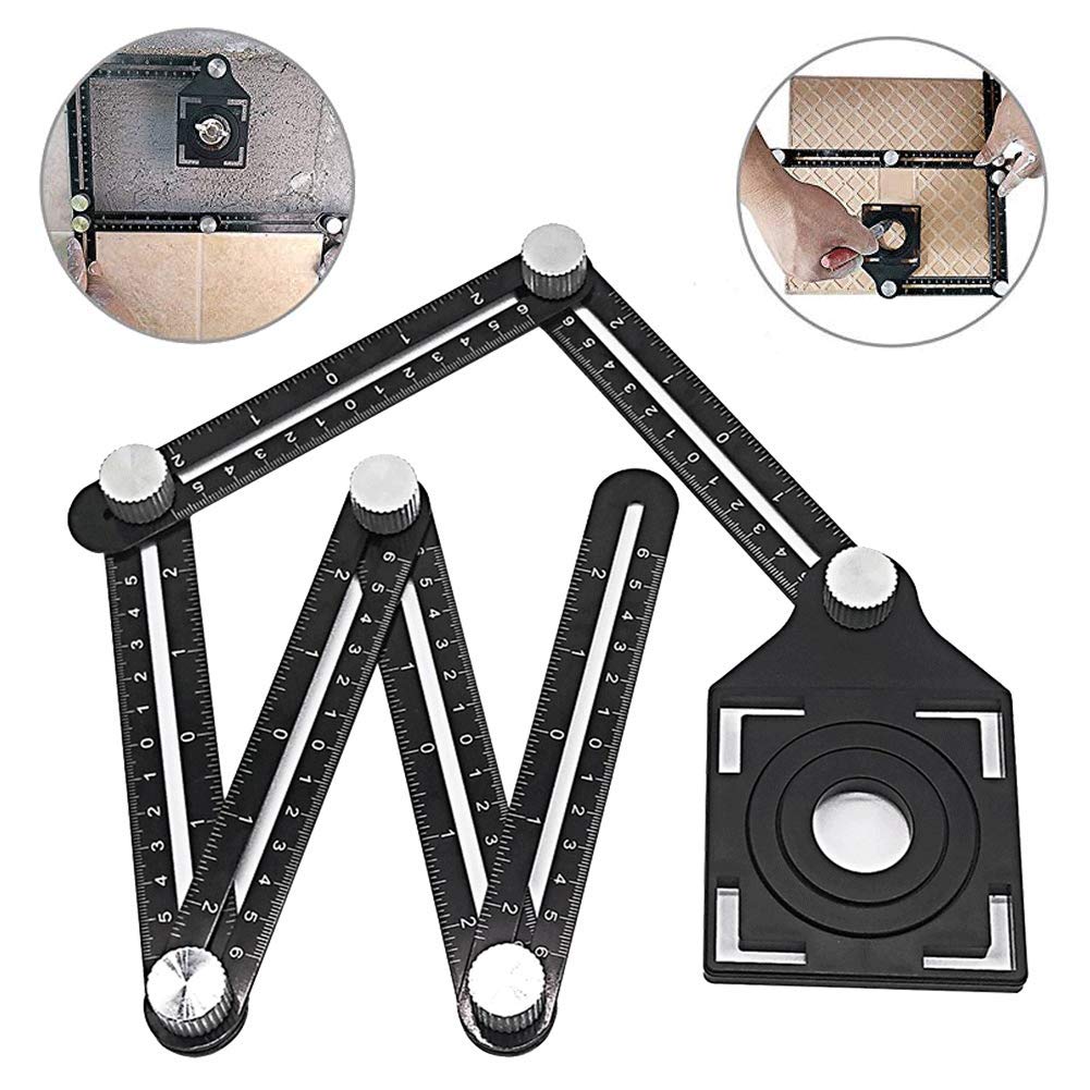 5328 Çok Fonksiyonlu Alüminyum Delik Ayarlayıcı Şablon Cetveli fiyatı