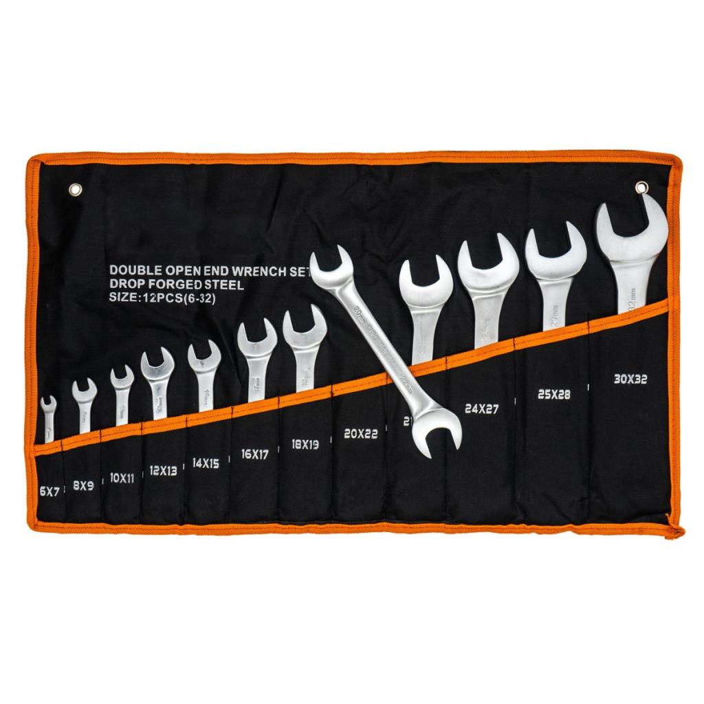 5419 İki Ağız Anahtar Takımı Bez Çantalı 12'li Set (6-32 mm) fiyatı