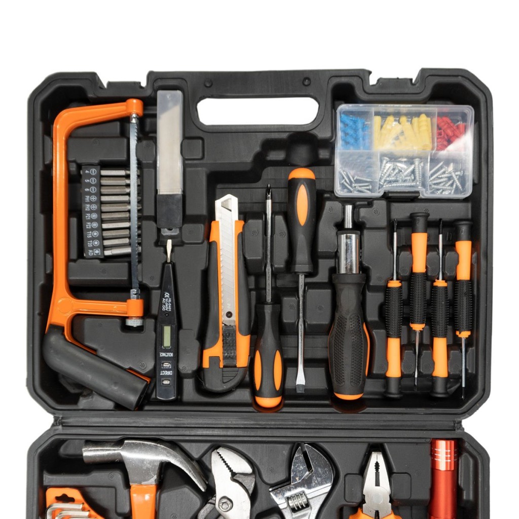 5434 Ev İçin Tamir Bakım Alet Takım Çantası İçi Dolu 105 Parça ne işe yarar