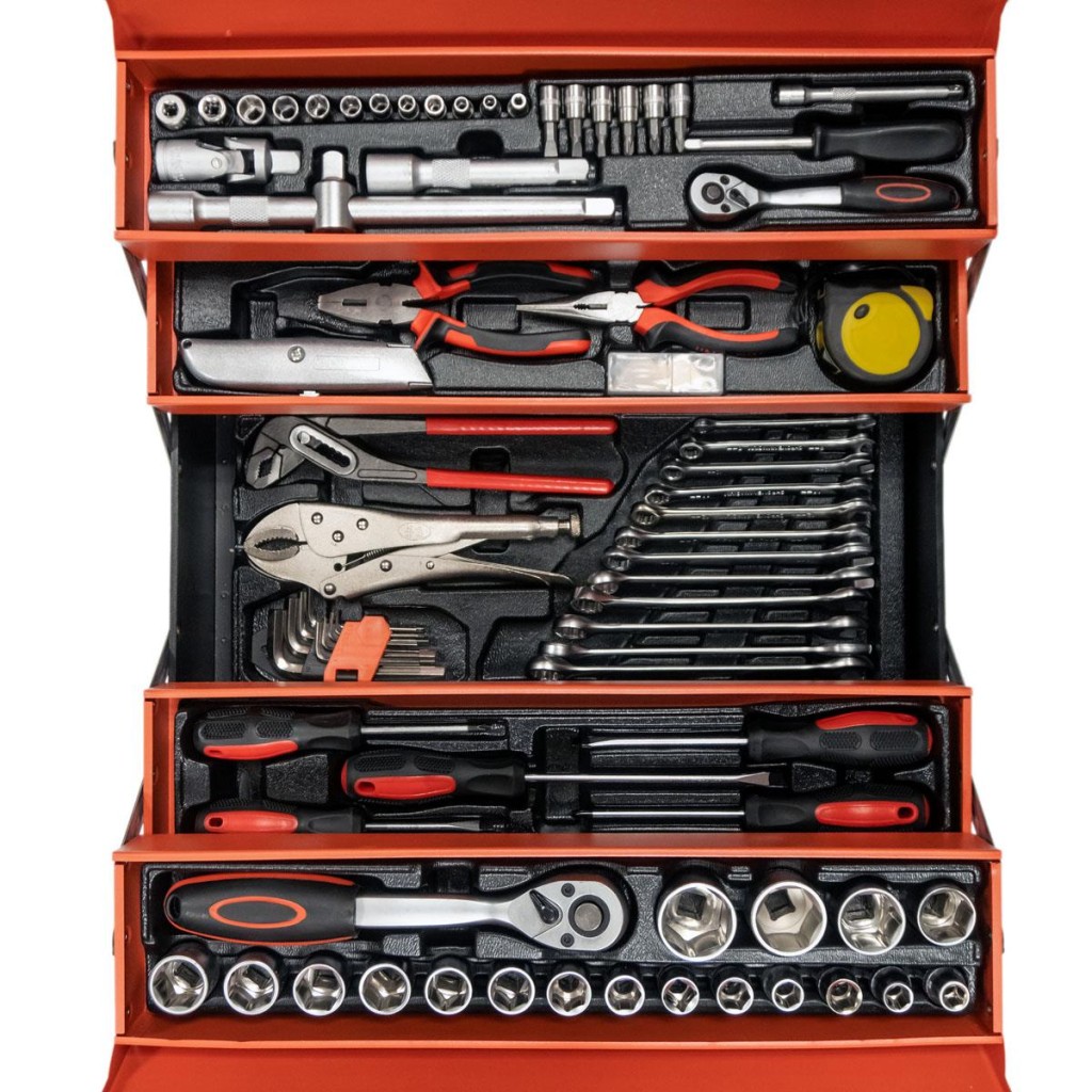 5578 Katlanır 5 Gözlü Dolu Metal Takım Çantası - 81 Parça nasıl kullanılır