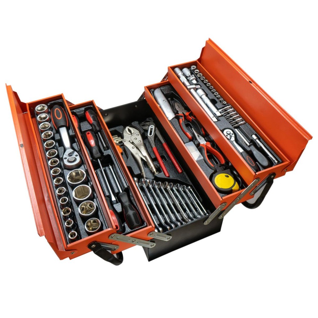 5578 Katlanır 5 Gözlü Dolu Metal Takım Çantası - 81 Parça fiyatı