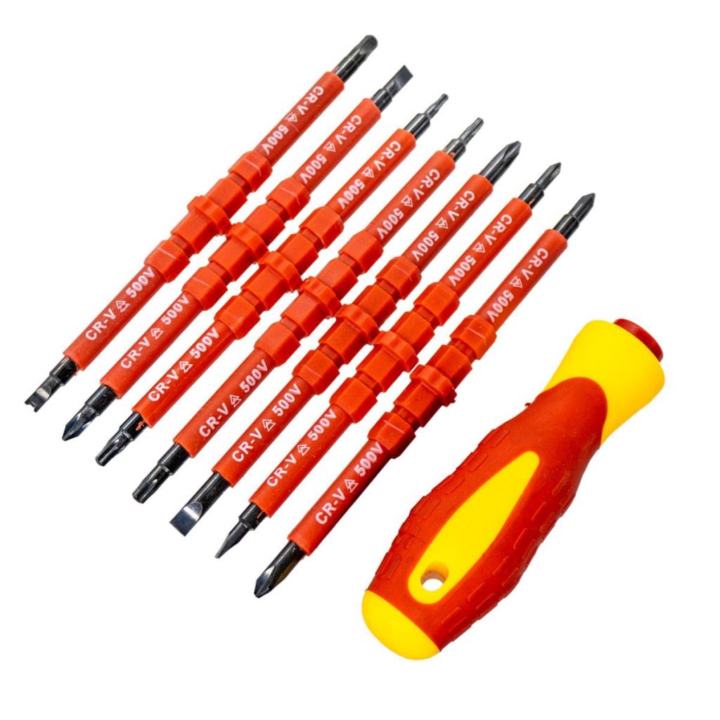 6041 Düz Yıldız Torx Değişken Uçlu İzoleli Tornavida Takımı 7 Parça fiyatı