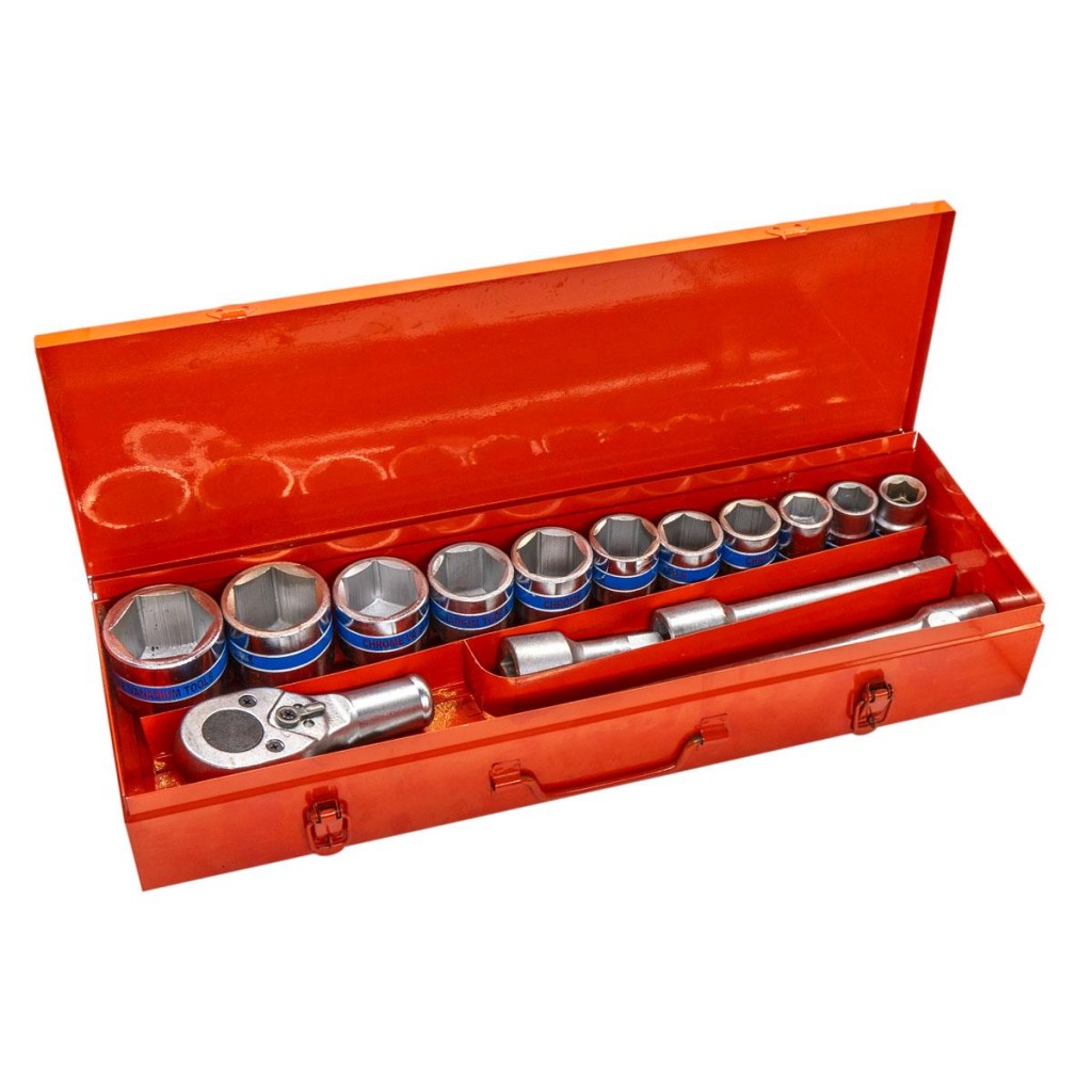 6056 3/4'' 6 Köşe Lokma Anahtar Takımı 16 Parça (Metal Kutulu) fiyatı