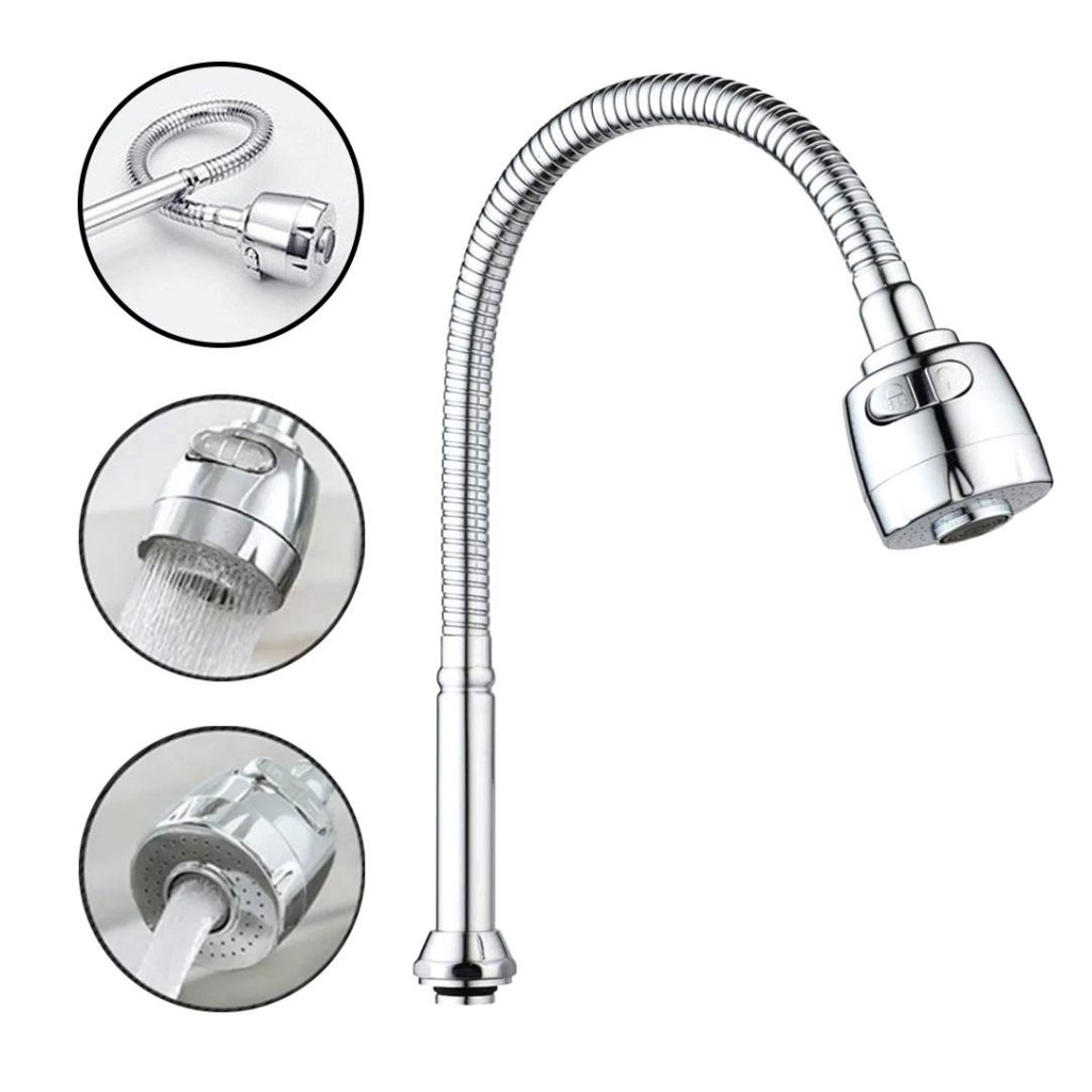 6061 Esnek 360° Hareketli 2 Fonksiyon Spreyli Kubar Musluk Ucu 48 cm fiyatı