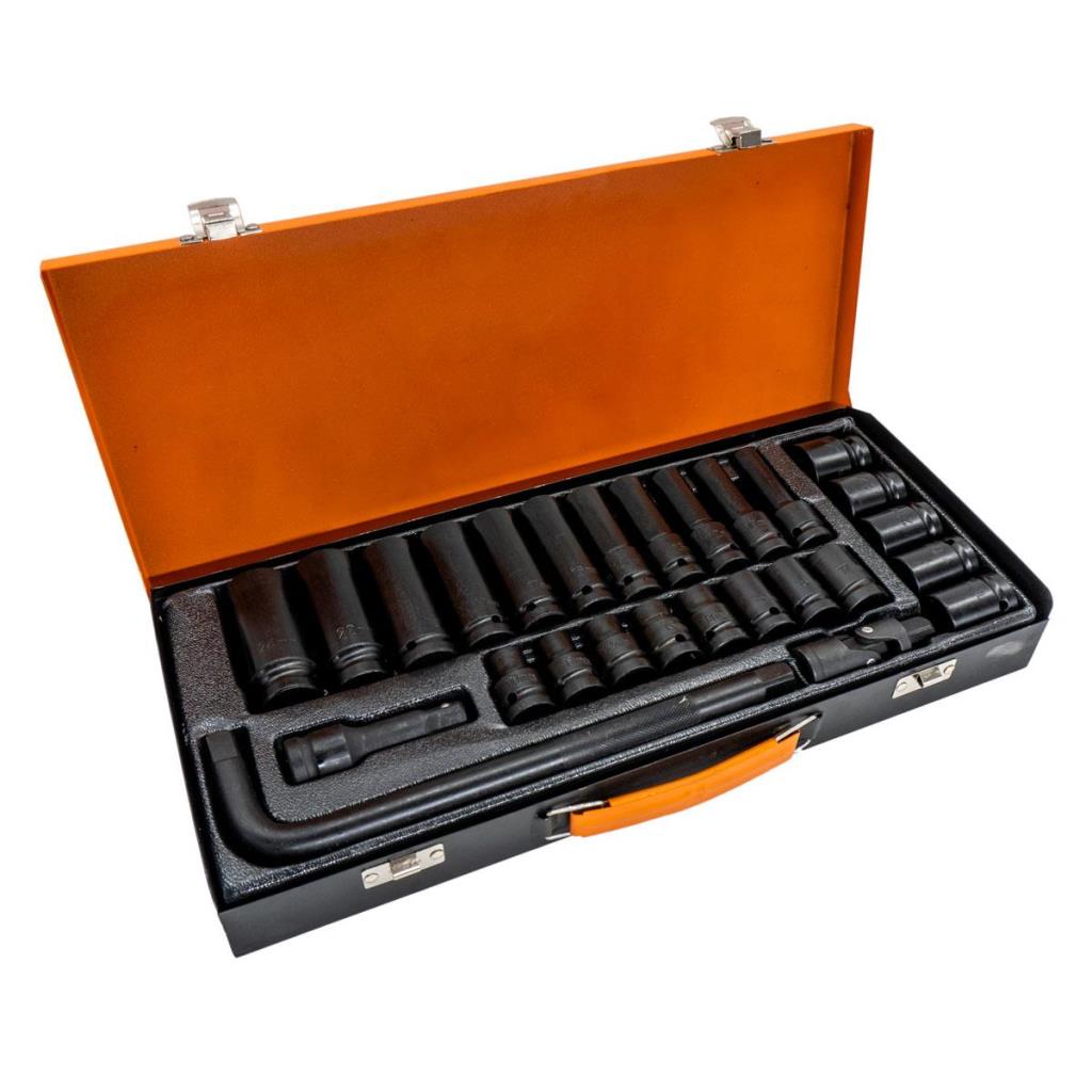 6096 1/2'' Havalı Lokma Takımı Metal Kutulu 27 Parça fiyatı