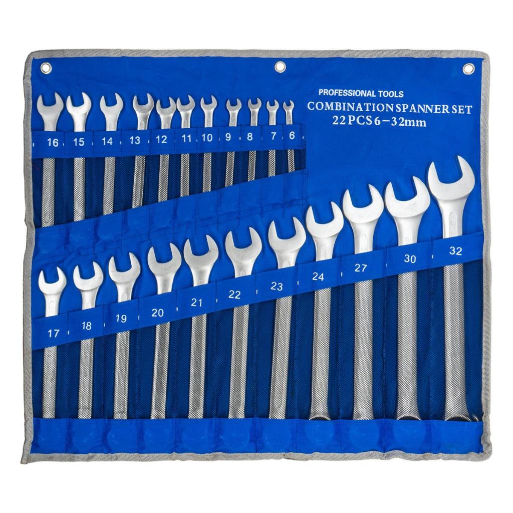 6104 Kombine Anahtar Takımı 6-32 mm 22 Parça (Bez Çantalı) fiyatı