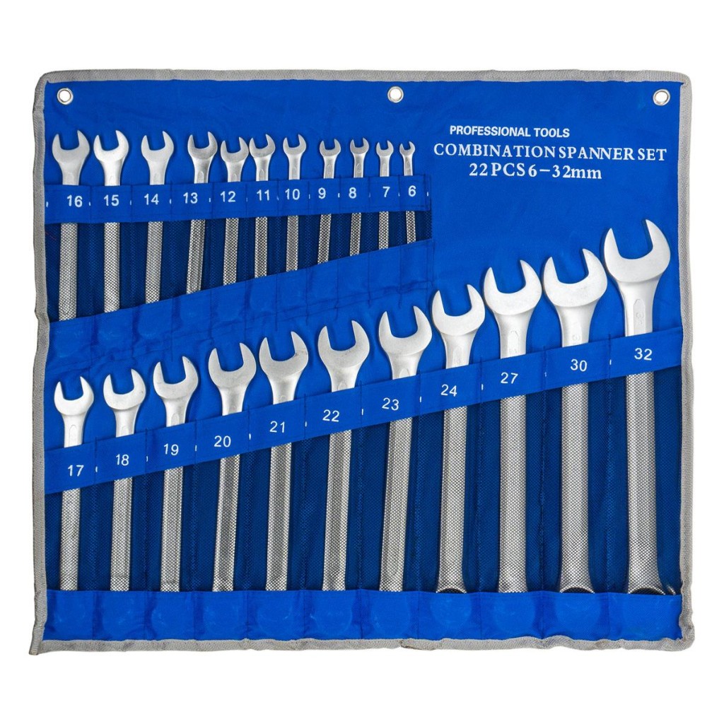 6104 Kombine Anahtar Takımı 6-32 mm 22 Parça (Bez Çantalı) fiyatı