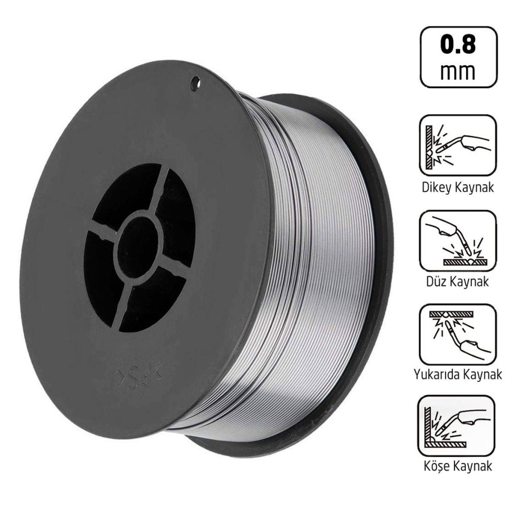 6108 Gazsız Gazaltı MIG Kaynak Teli 0.8 mm (1 Kg Makara) fiyatı