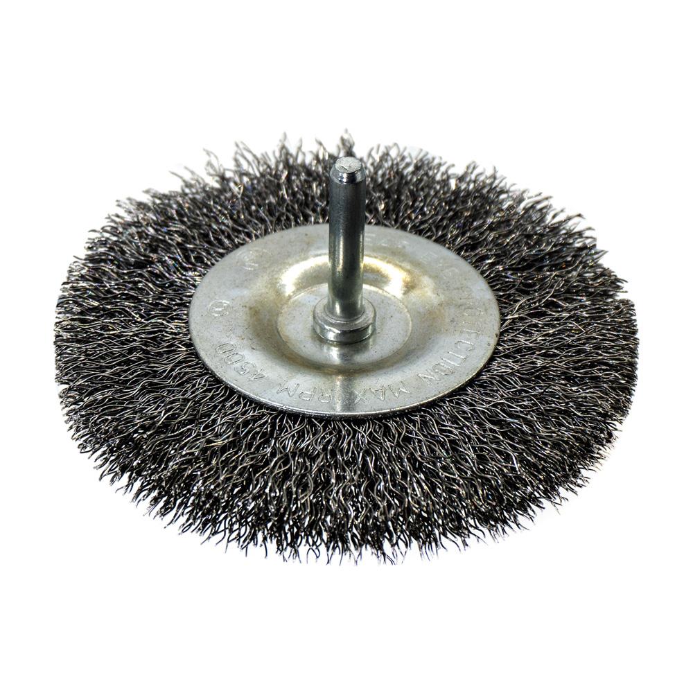 6241 Pimli Saçaklı Dairesel Tel Fırça Gri Telli 100 mm fiyatı