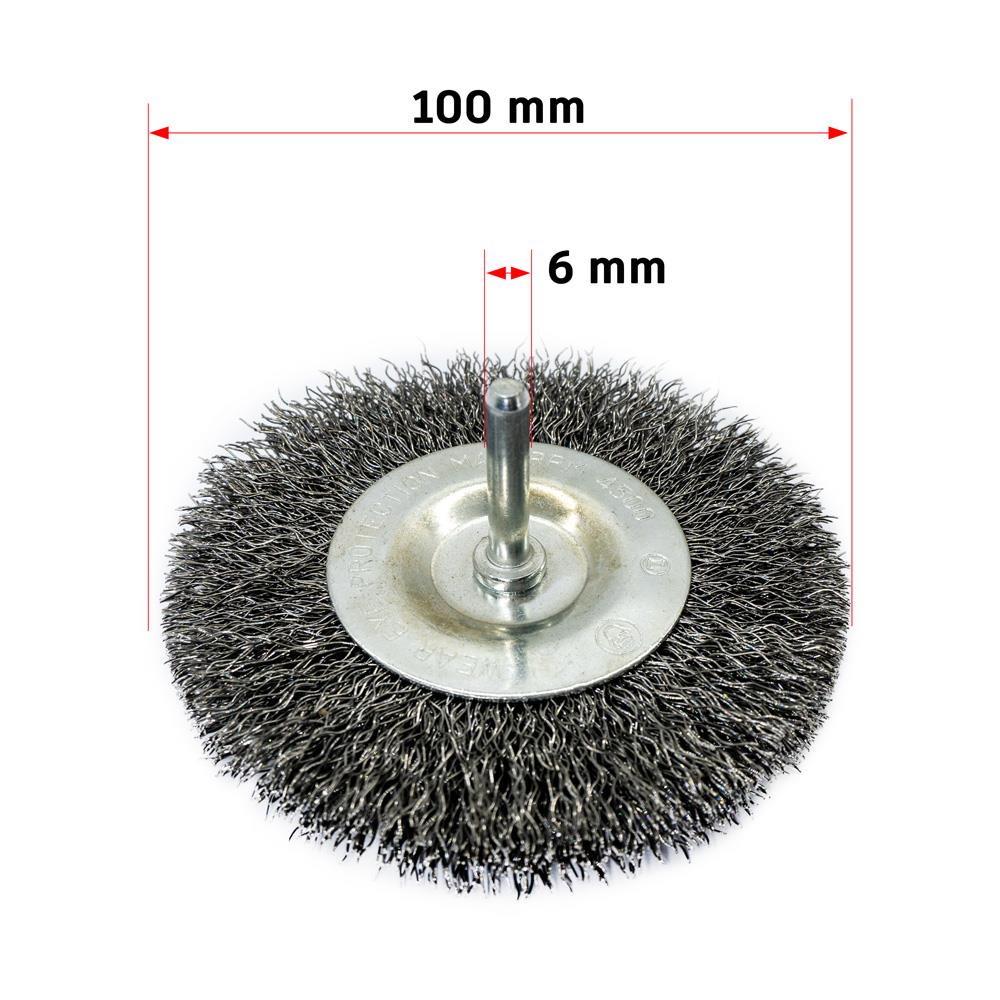 6241 Pimli Saçaklı Dairesel Tel Fırça Gri Telli 100 mm ne işe yarar