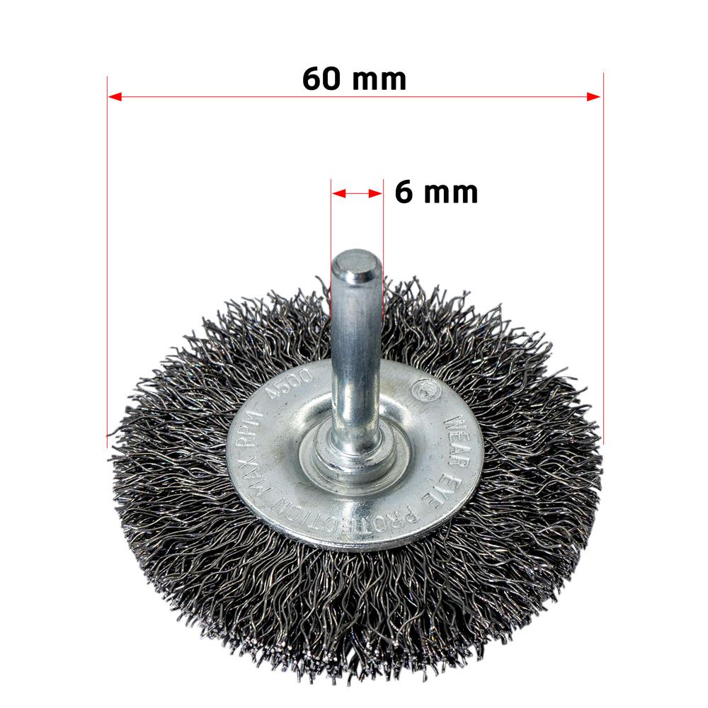 6245 Pimli Saçaklı Dairesel Tel Fırça Gri Telli 60 mm ne işe yarar