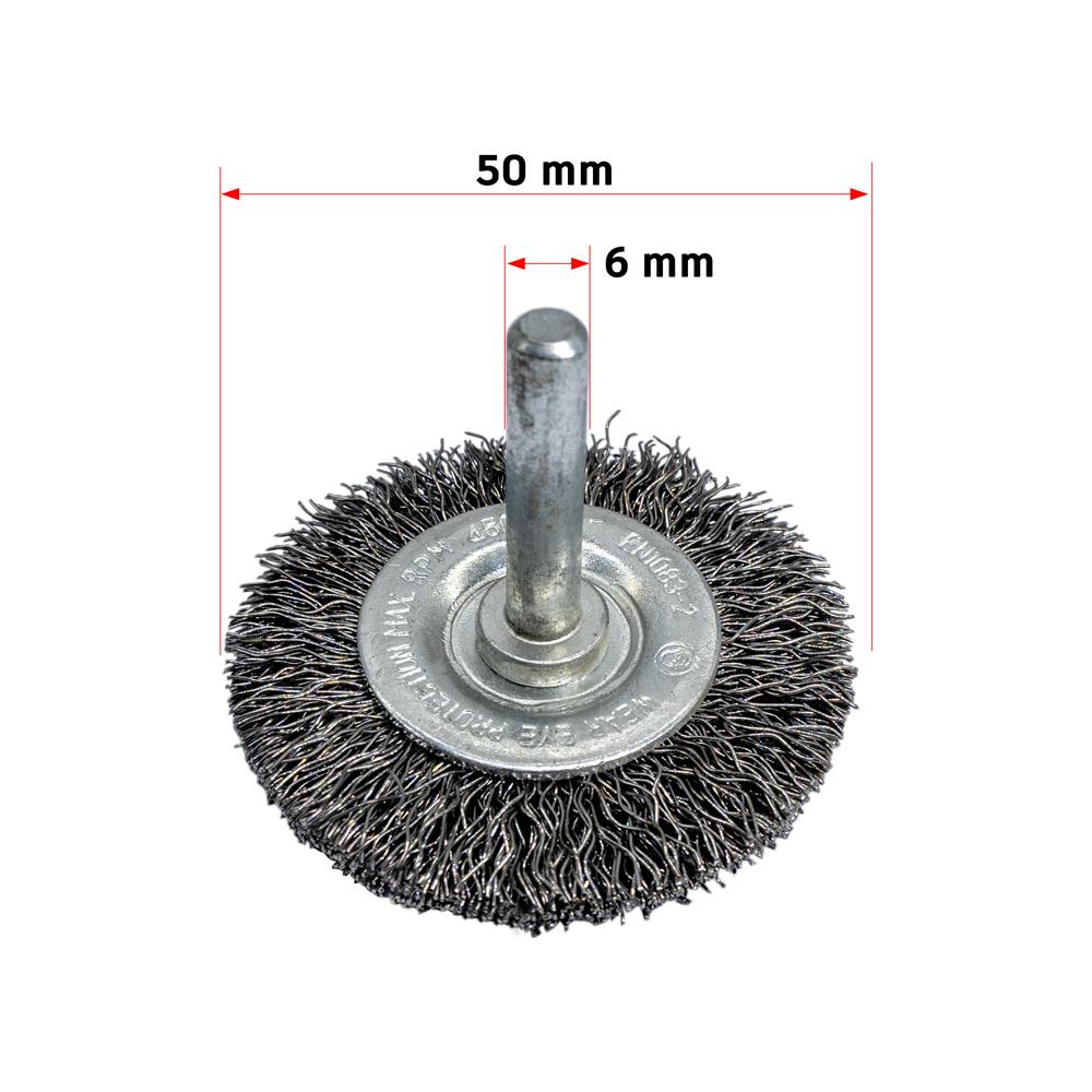 6247 Pimli Saçaklı Dairesel Tel Fırça Gri Telli 50 mm ne işe yarar