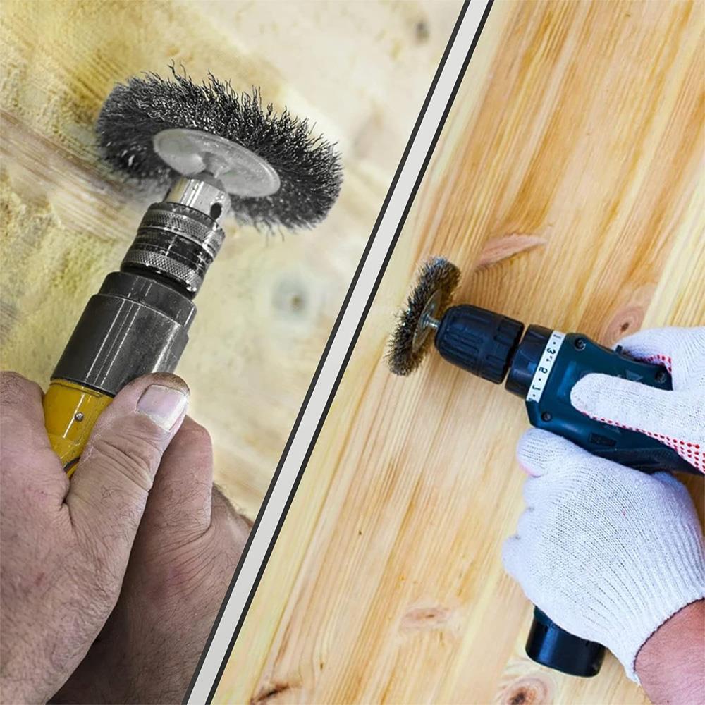 6247 Pimli Saçaklı Dairesel Tel Fırça Gri Telli 50 mm ne işe yarar