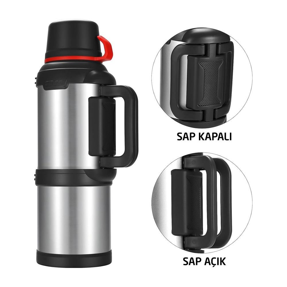 6270 Travel Pot Çelik Termos 4 Litre - Gümüş ne işe yarar