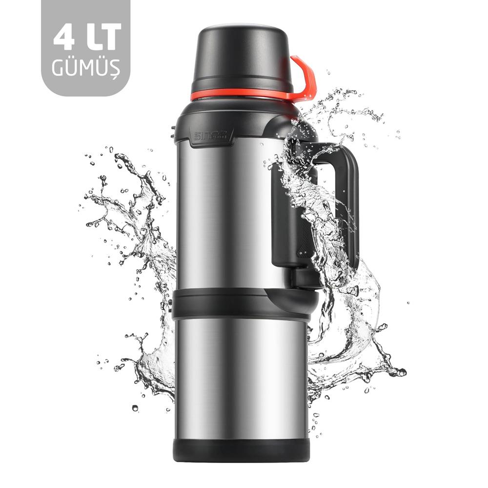 6270 Travel Pot Çelik Termos 4 Litre - Gümüş fiyatı