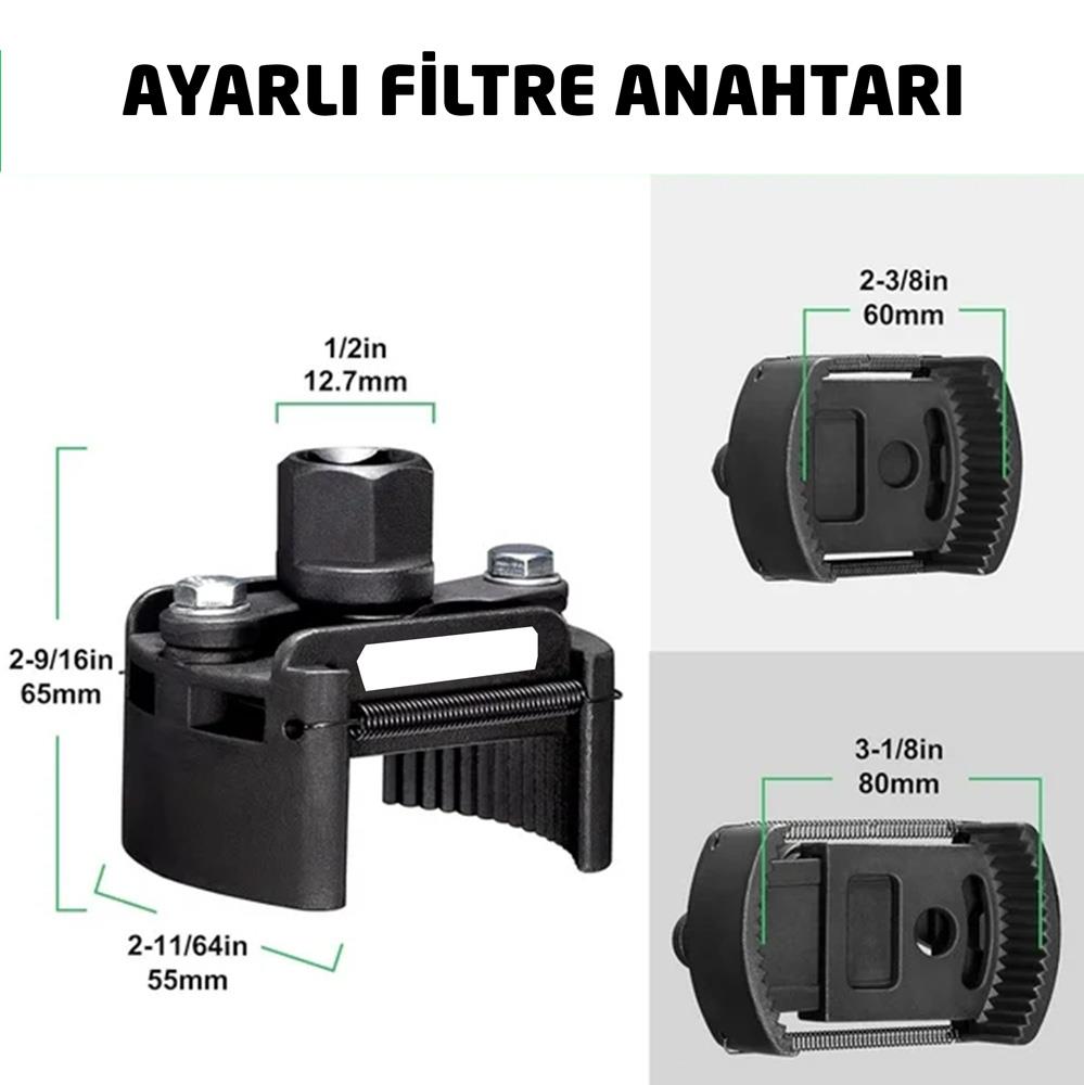 6274 Ayarlı Yağ Filtre Sökme Anahtarı 60-80 mm ne işe yarar