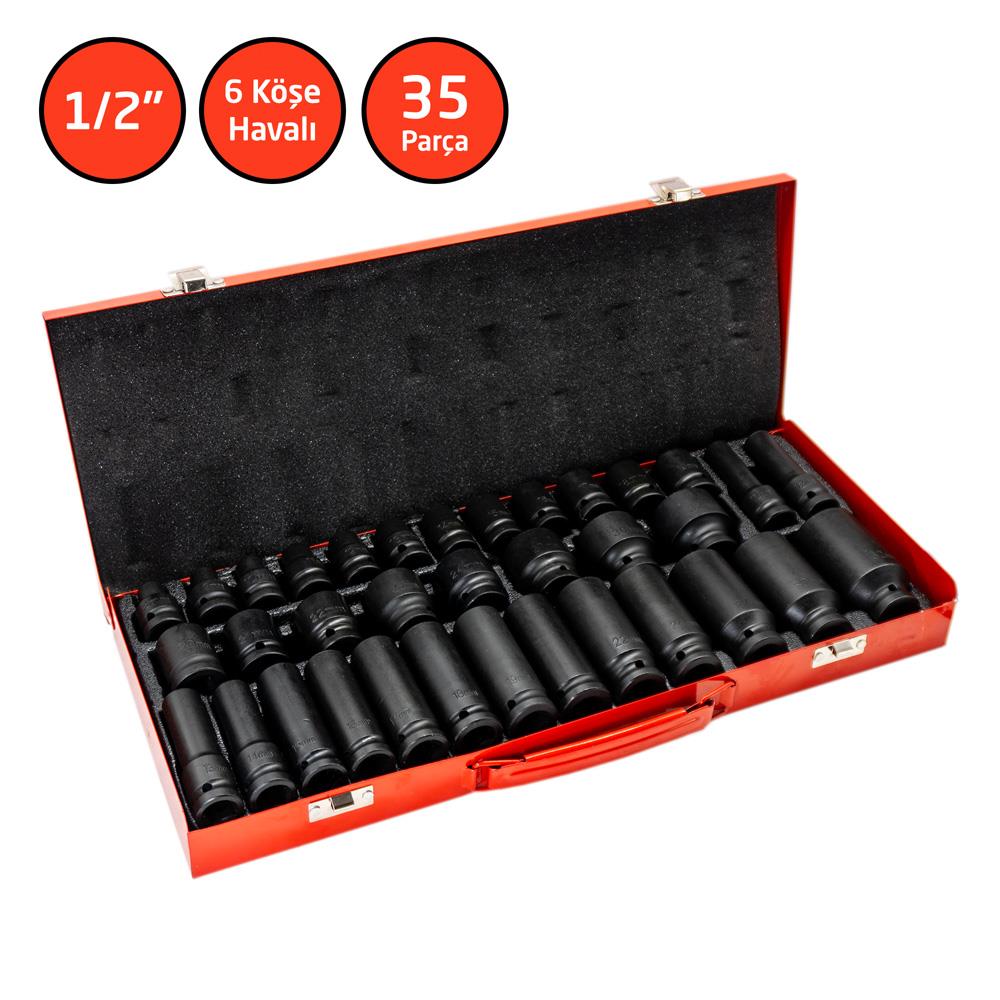 6275 1/2'' Havalı Altı Köşe Lokma Takımı 35 Parça fiyatı