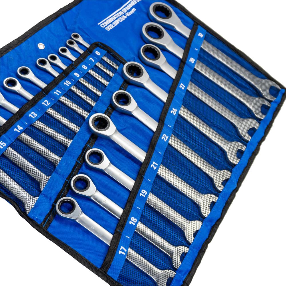 6276 Cırcır Kombine Anahtar Takımı 6-32mm 20 Parça (Bez Çantalı) nasıl kullanılır