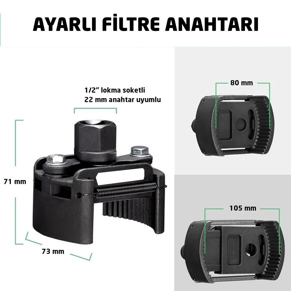 6295 Ayarlı Yağ Filtre Sökme Anahtarı 80-105 mm ne işe yarar