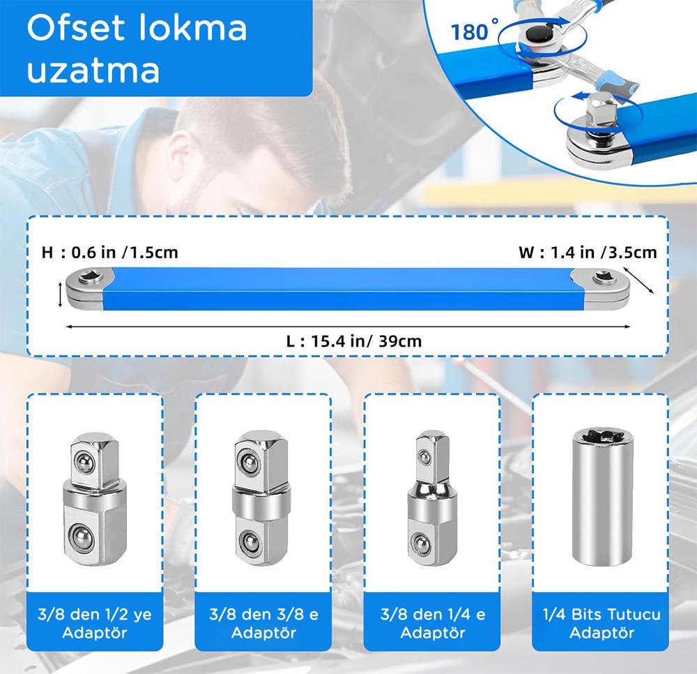 6360 Ofset Lokma Uzatma Anahtarı 355 mm ne işe yarar