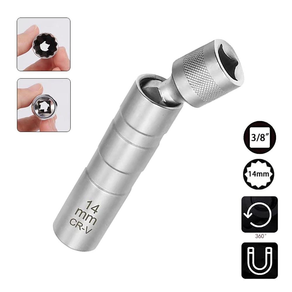 6361 Mıknatıslı Oniki Köşe Mafsallı 3/8'' Buji Lokması 14 mm fiyatı