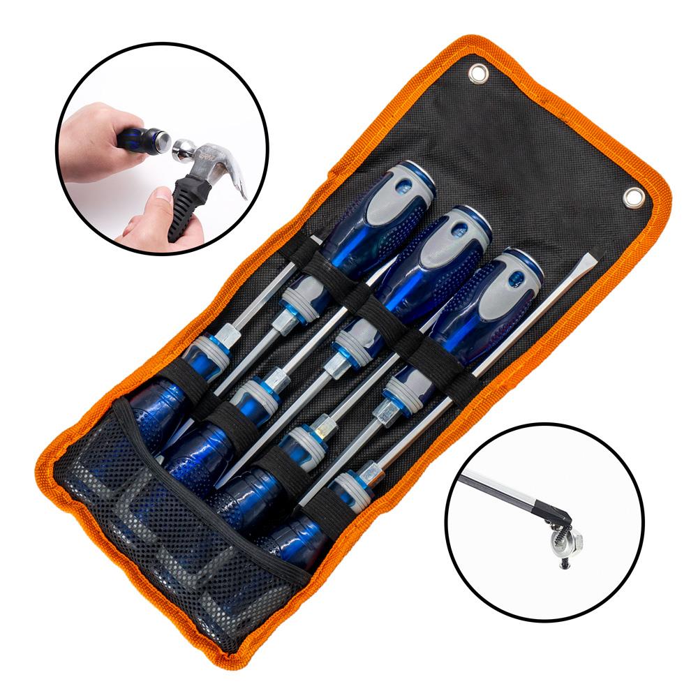 6365 Darbeli Düz/Yıldız Tornavida Takımı Bez Çantalı 7 Parça fiyatı