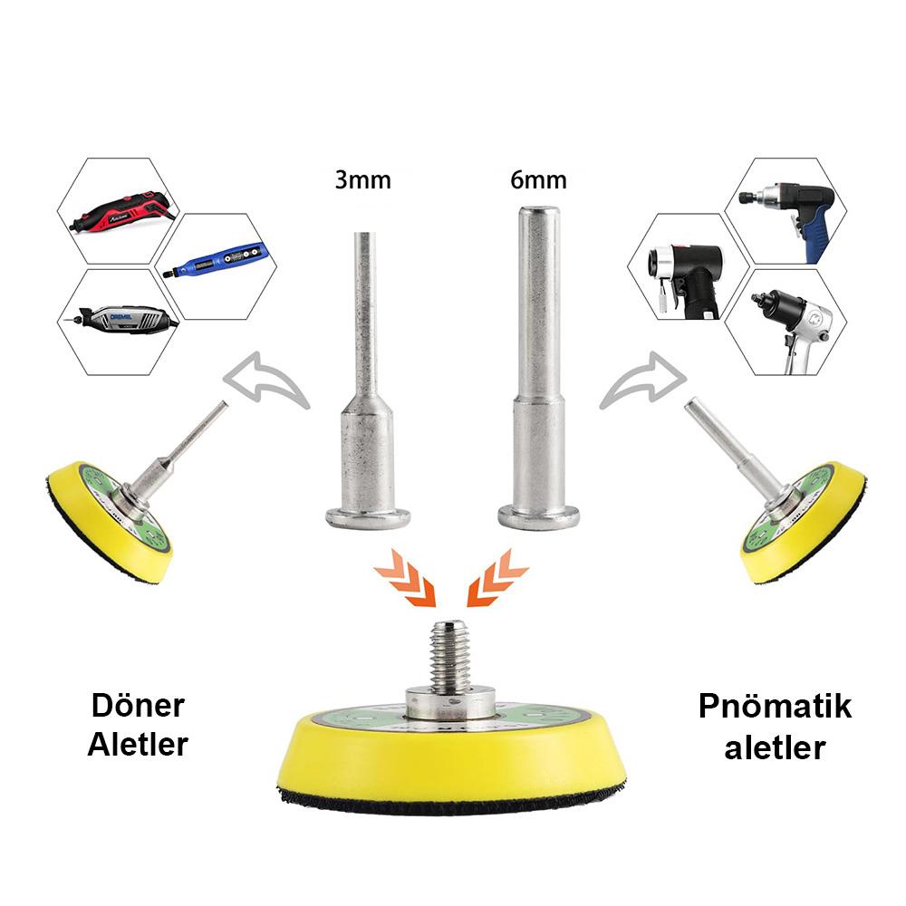 6385 Pimli Mini Cırt Zımpara Taban Seti Gravür ve Matkap Uyumlu 4 Parça nereden bulurum