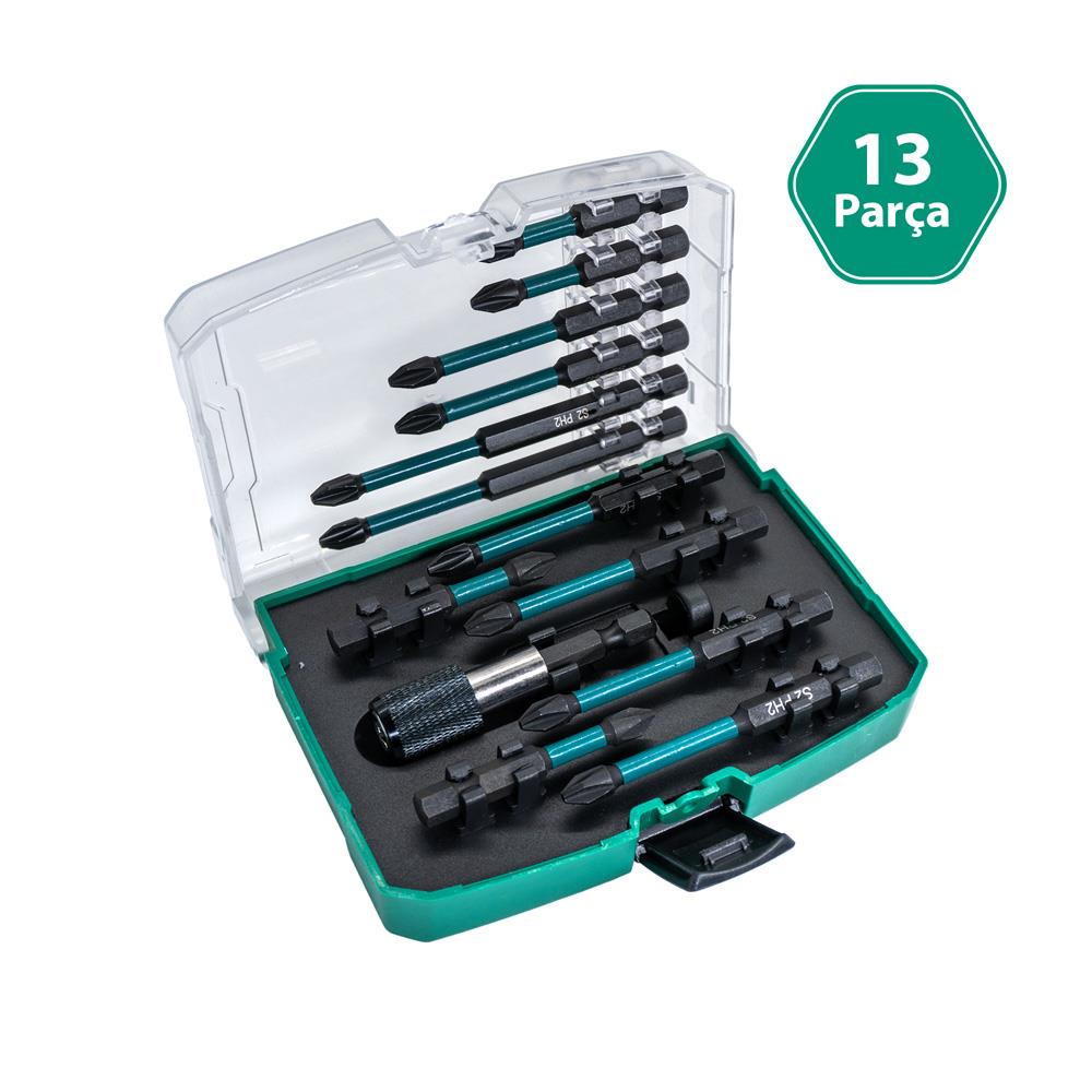 6418 Adaptörlü Bits Uç Vidalama Seti 13 Parça fiyatı