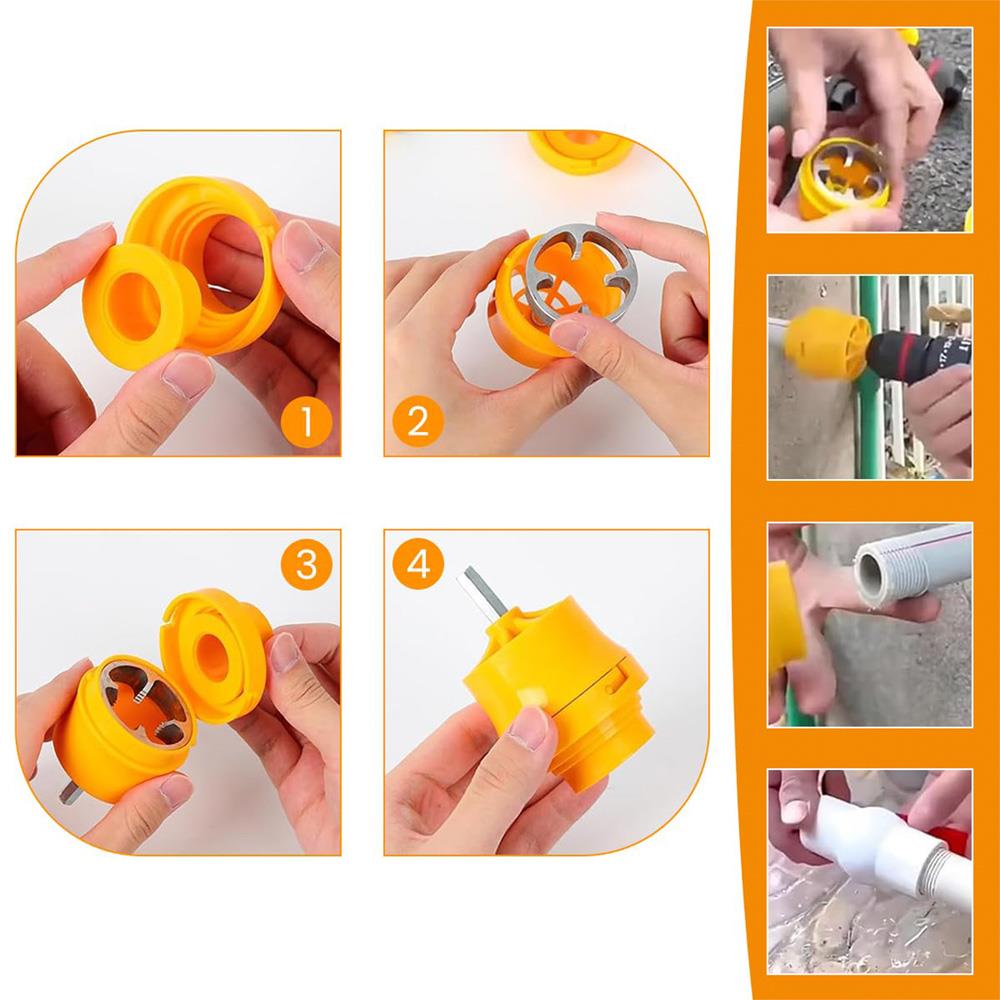 6425 PVC PPRC Boru İçin İç ve Dış Diş Açma Aparatı Seti 9 Parça ne işe yarar