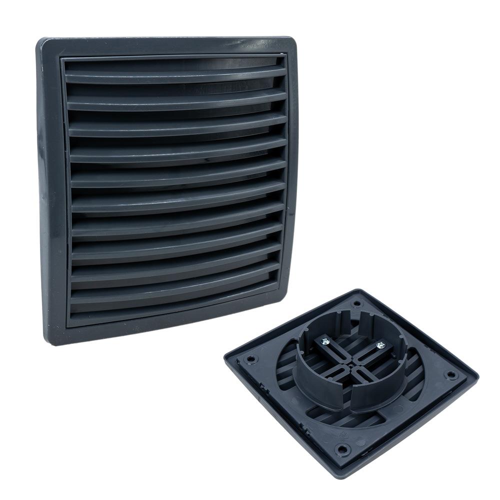 6461 Kare Baca Kapağı Duvar Menfezi Ayarlı (Füme) fiyatı