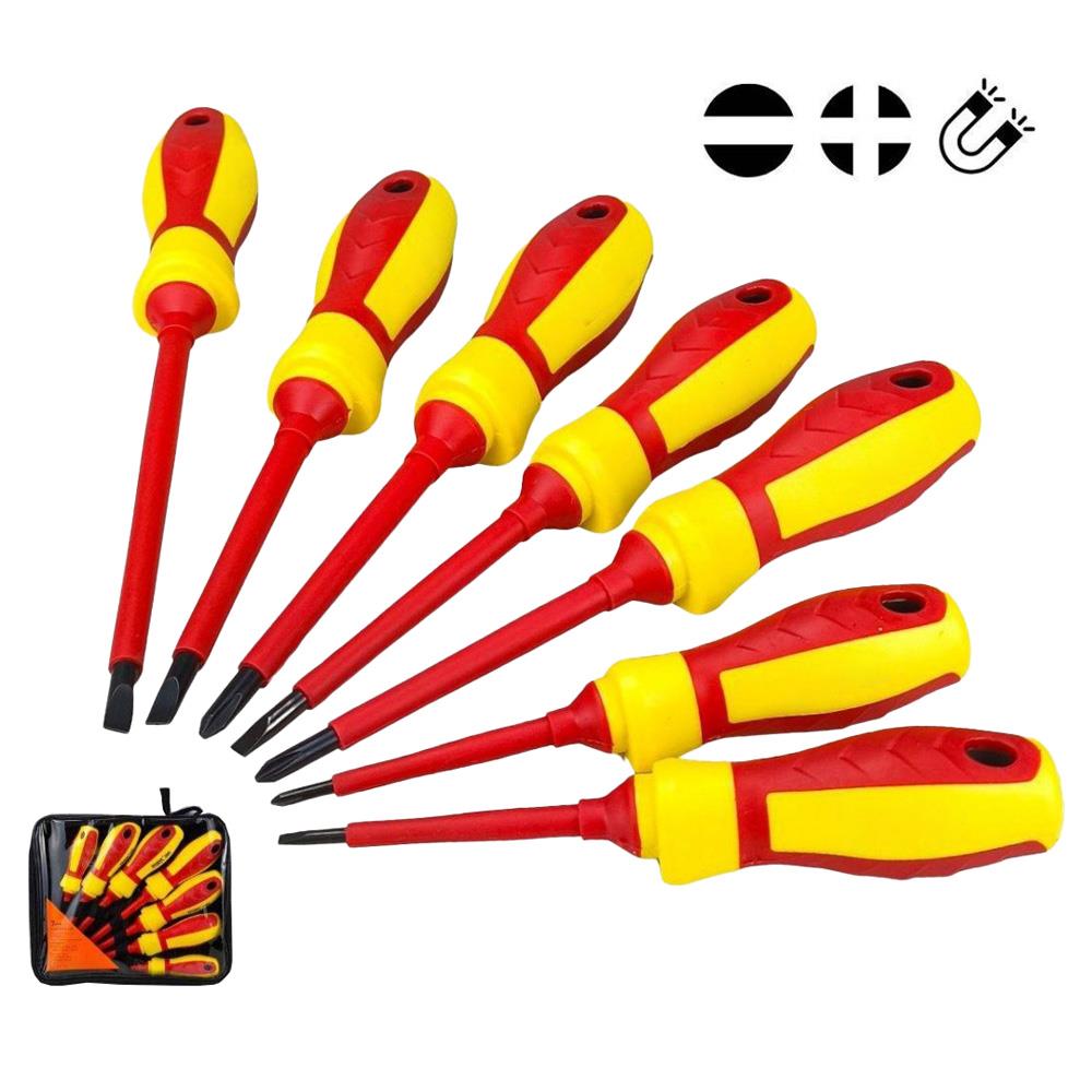 6498 Düz Yıldız İzoleli Tornavida Takımı 7 Parça fiyatı