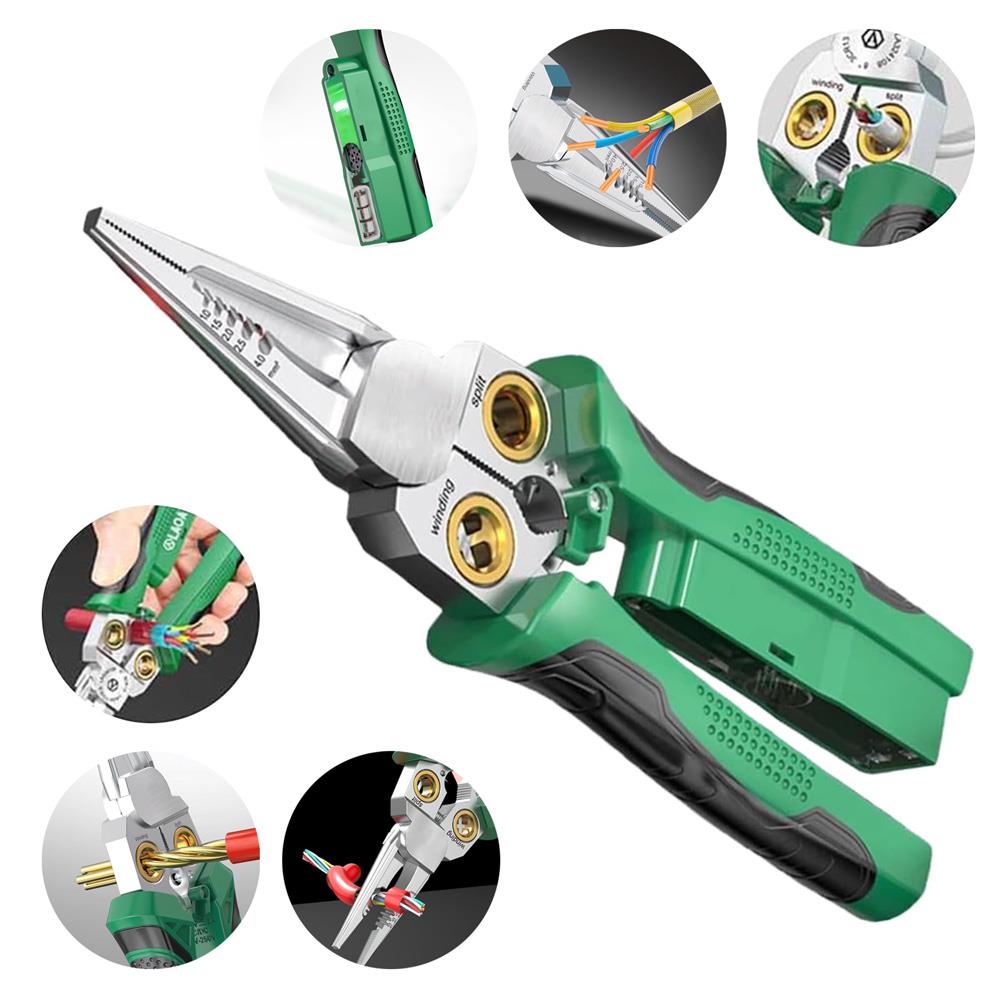 6504 Çok Amaçlı 8 Fonksiyonlu Elektrikçi Kablo Soyma Kesme Pensesi fiyatı