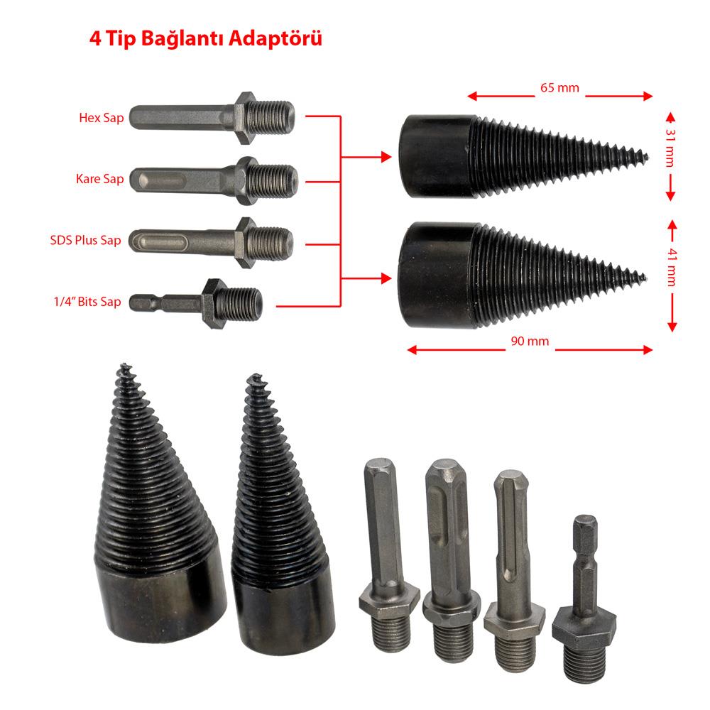 6506 Ahşap Şöminelik Odun Kütük Ayırma Yarma Seti 6 Parça nasıl kullanılır