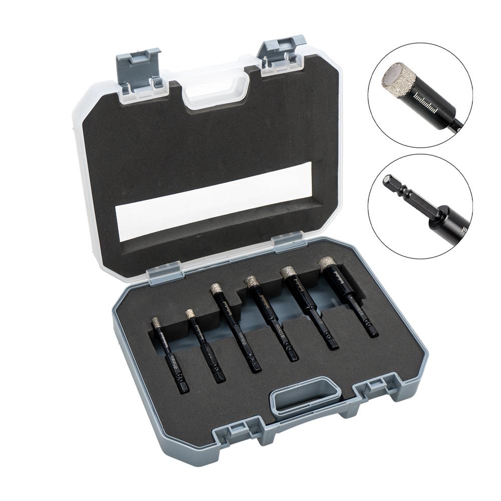 6508 Bits Saplı Cam Seramik Granit Fayans Delme Panç Seti 6 Parça ne işe yarar