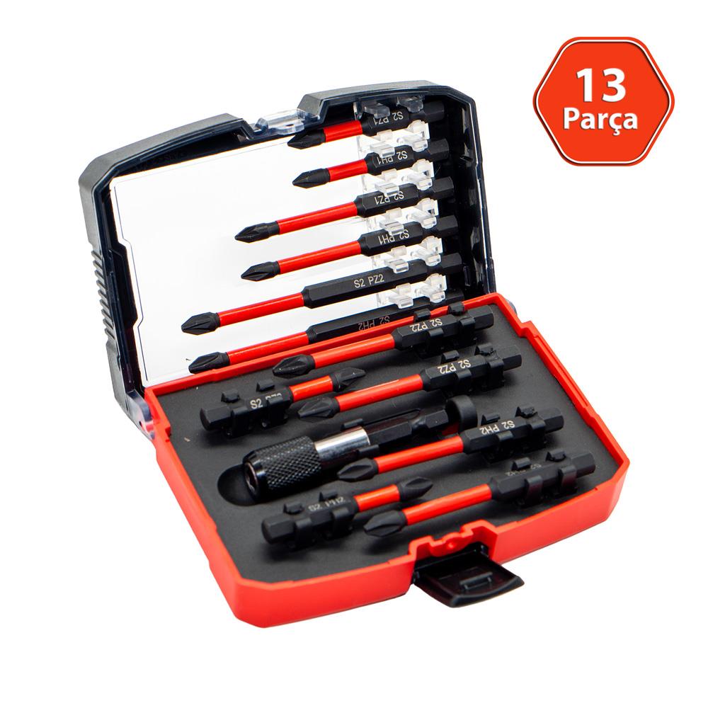 6515 Adaptörlü Bits Uç Vidalama Seti 13 Parça fiyatı