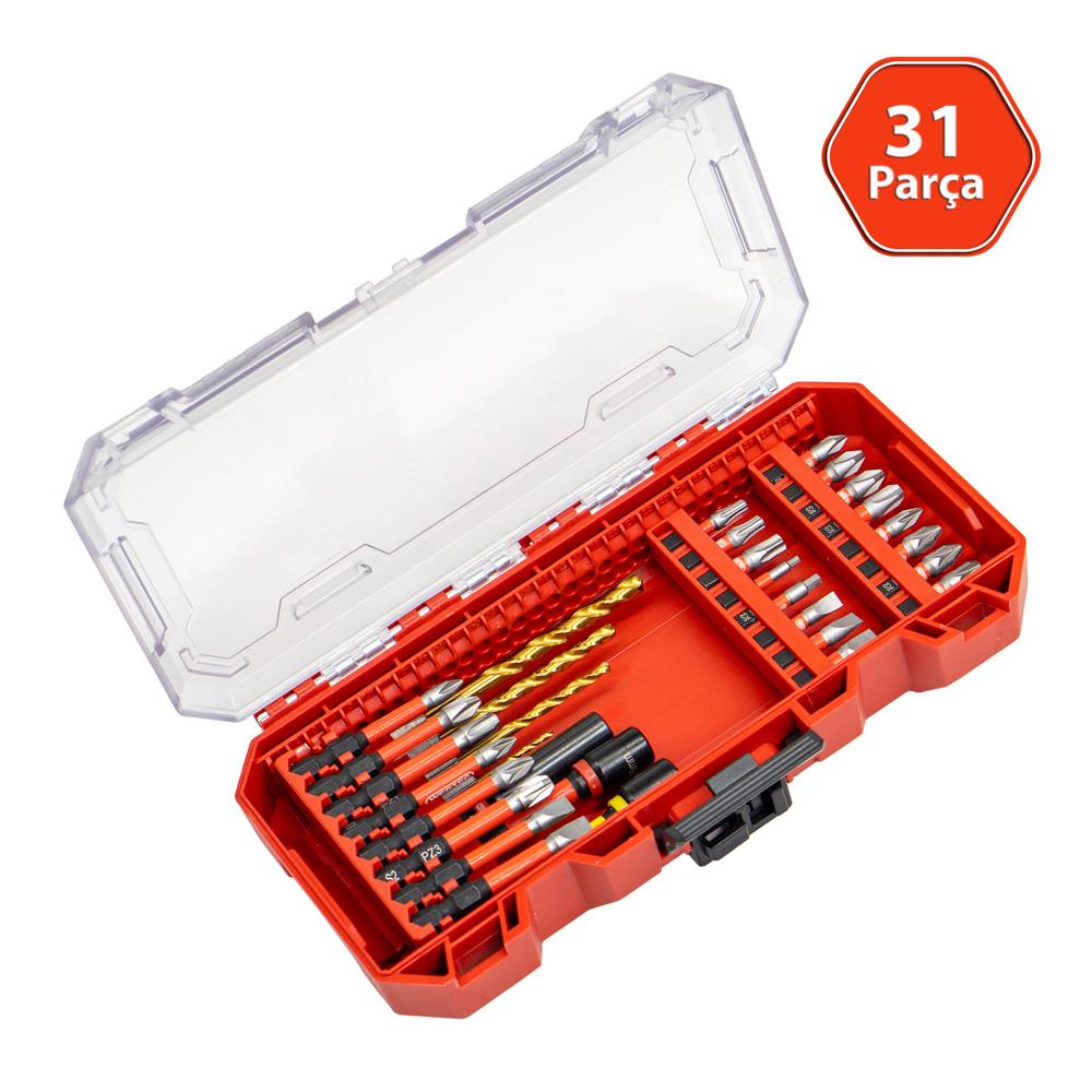 6516 Matkap Uçlu Adaptörlü Bits Uç Vidalama Seti 31 Parça fiyatı