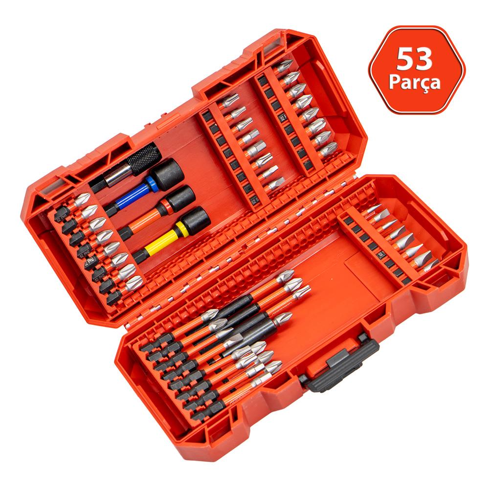 6519 Adaptörlü Bits Uç Vidalama Seti 53 Parça fiyatı