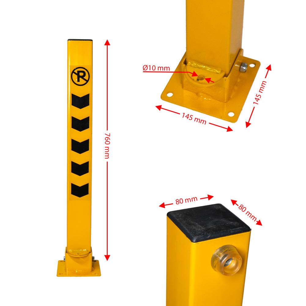 6537 Kilitli Yatar Otopark Park Direği 76 cm ne işe yarar