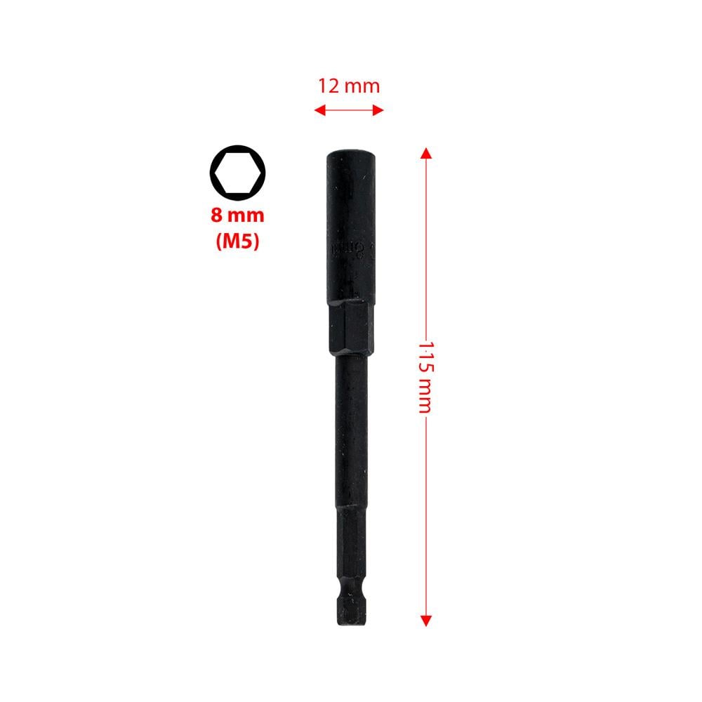 6543 Uzun Bits Lokma Somun Adaptörü 8x115 mm ne işe yarar