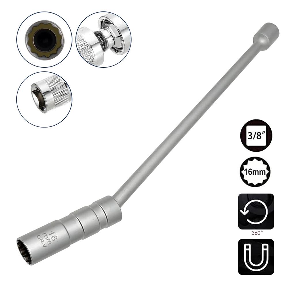 6562 Mafsallı Mıknatıslı 12 Köşe 3/8'' Uzun Buji Lokma 16 mm fiyatı